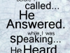 Before I Called