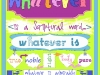 Whatever is a Scriptural Word!