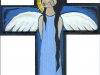 Angel in Cross - blue